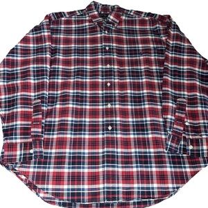 Ralph Lauren The Big Shirt Red Plaid Button Down Long Sleeve
